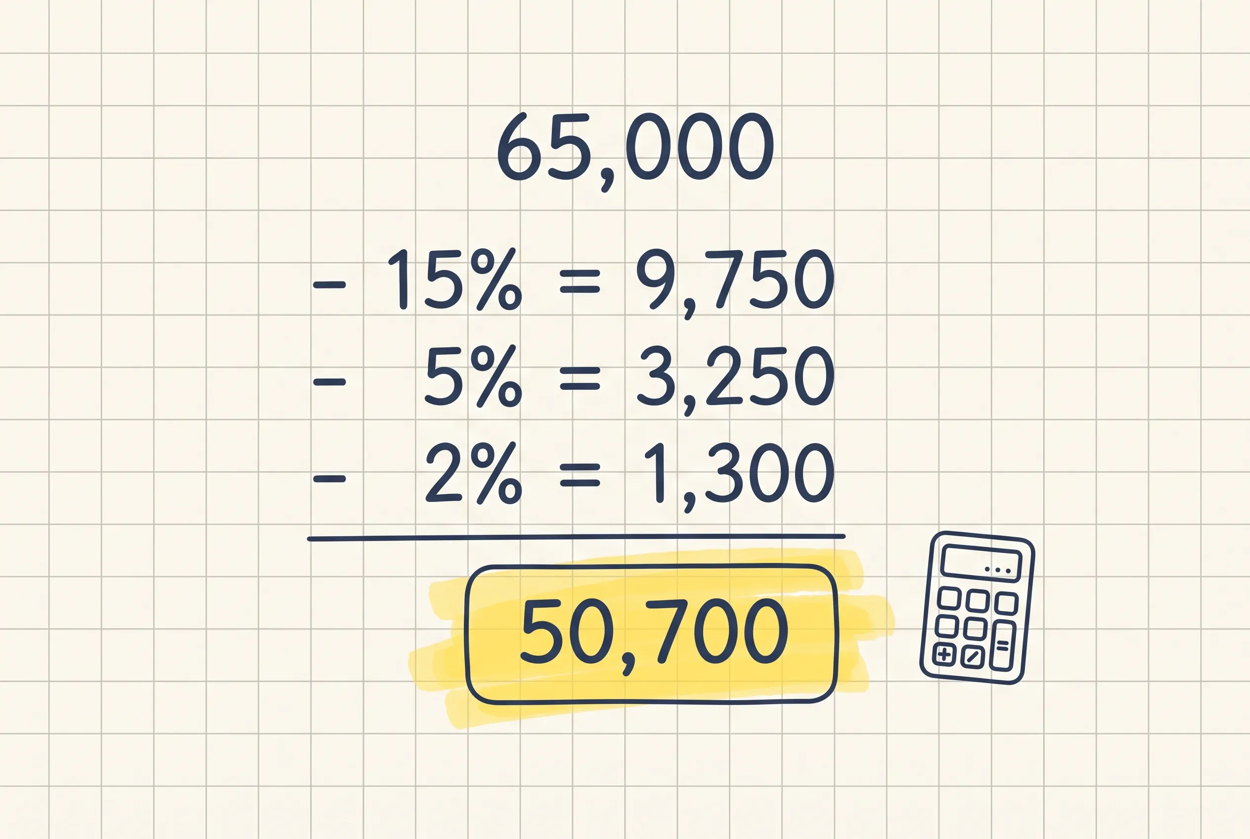월 급여에서 4대보험을 공제하는 계산 노트